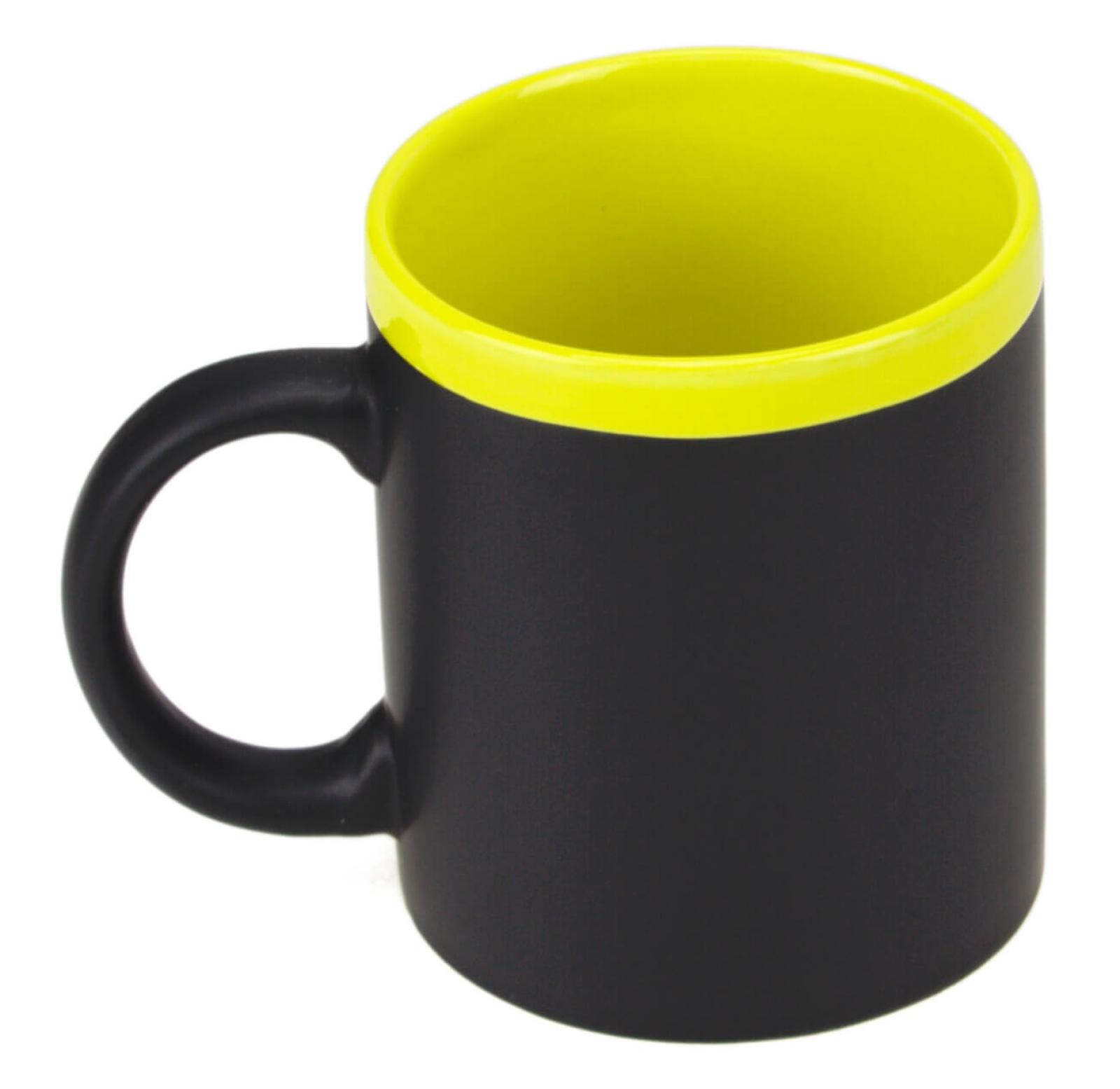 Keramik Memo Kaffee Tasse mit Kreide beschreibbar Kaffeebecher Kreidetafel